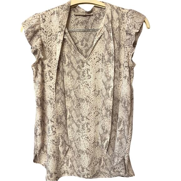 LOFT snakeskin print sleeveless blouse. Size XS - Picture 1 of 3
